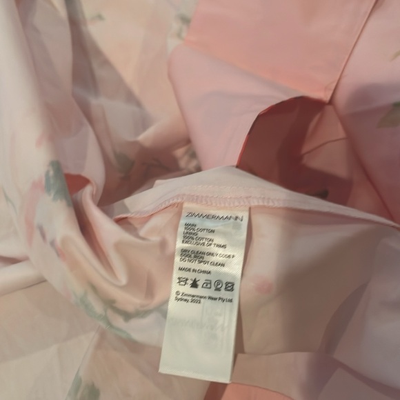 Zimmermann Lightburst floral-printed cotton-poplin dress. NWT AU 0P& AU 0 - Picture 11 of 12